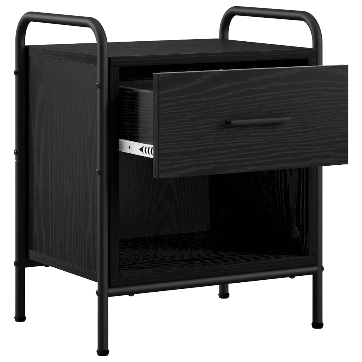 Bedside Cabinet 2 pcs Black Oak 40 x 30 x 50 cm Engineered Wood