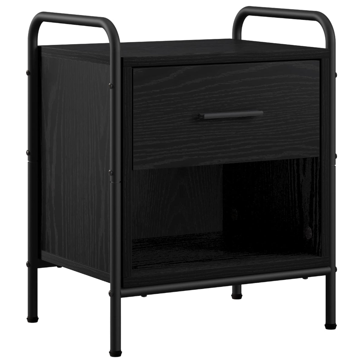 Bedside Cabinet 2 pcs Black Oak 40 x 30 x 50 cm Engineered Wood