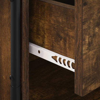 Bedside Cabinet Smoked Oak 40 x 30 x 50 cm Engineered Wood