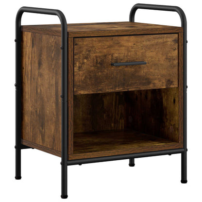 Bedside Cabinet Smoked Oak 40 x 30 x 50 cm Engineered Wood