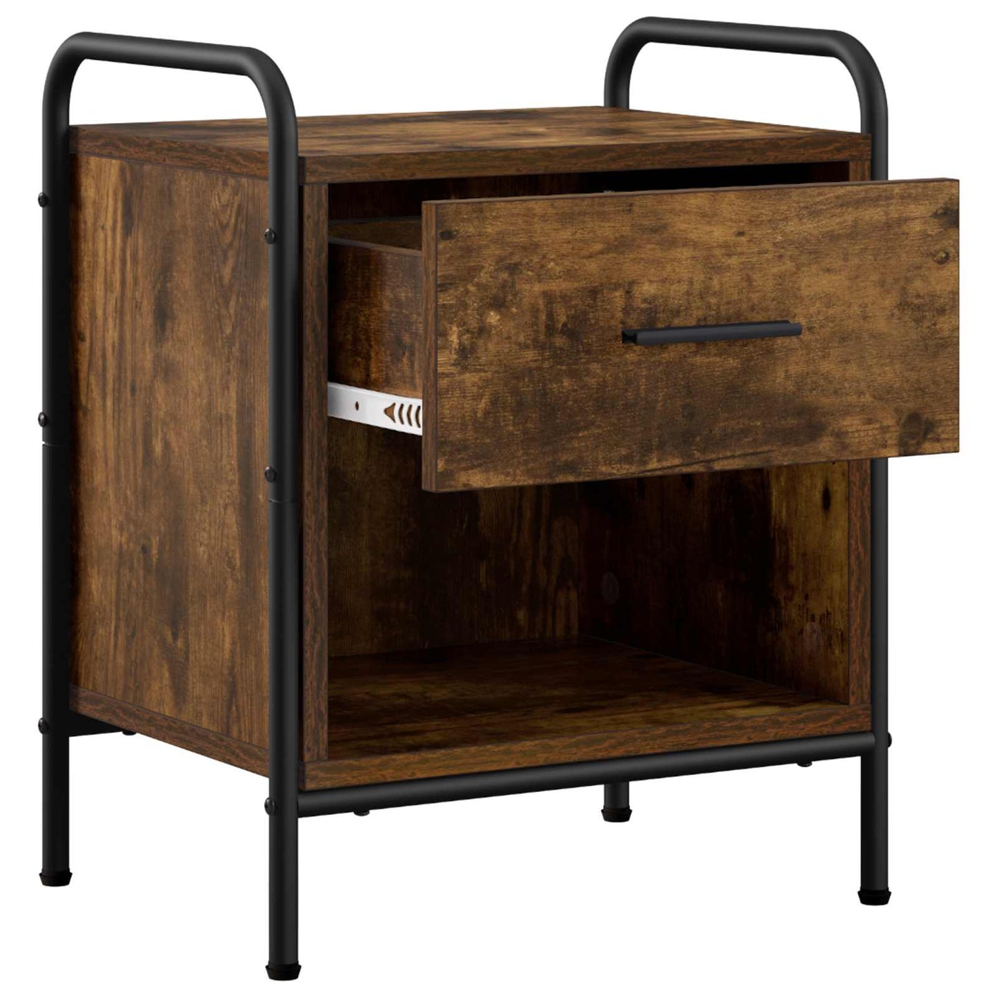 Bedside Cabinet Smoked Oak 40 x 30 x 50 cm Engineered Wood