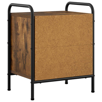 Bedside Cabinet Smoked Oak 40 x 30 x 50 cm Engineered Wood