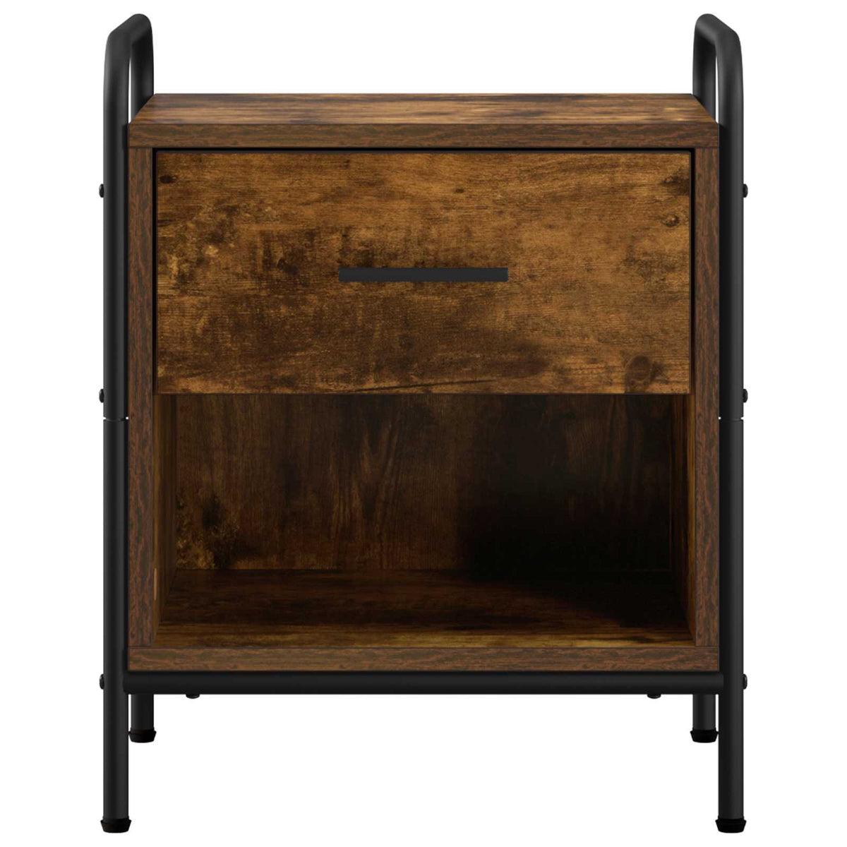 Bedside Cabinet Smoked Oak 40 x 30 x 50 cm Engineered Wood