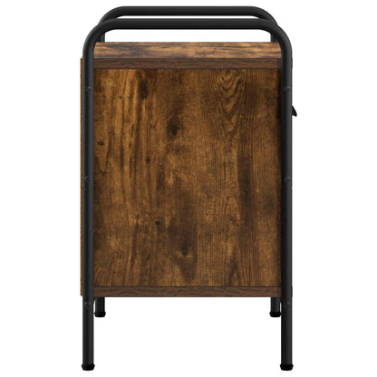 Bedside Cabinet Smoked Oak 40 x 30 x 50 cm Engineered Wood