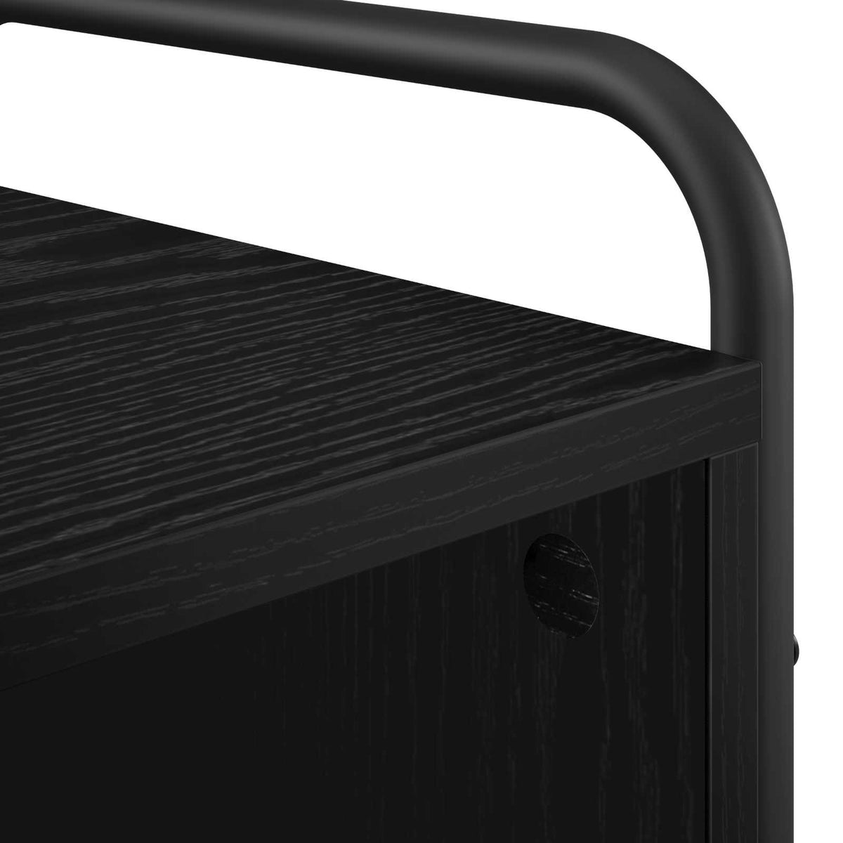 Bedside Cabinet Black Oak 40 x 30 x 60 cm Engineered Wood