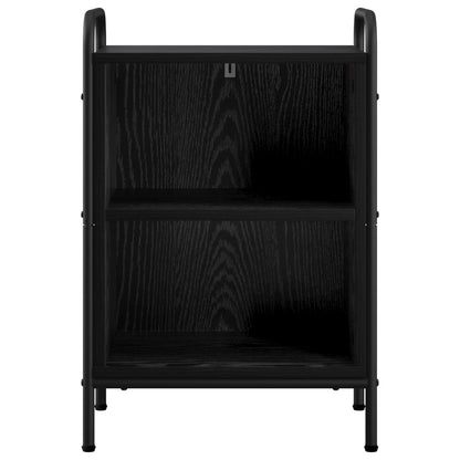 Bedside Cabinet Black Oak 40 x 30 x 60 cm Engineered Wood