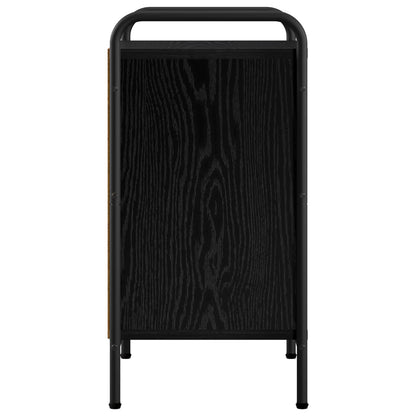 Bedside Cabinet Black Oak 40 x 30 x 60 cm Engineered Wood