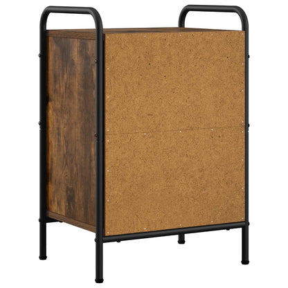 Bedside Cabinet Smoked Oak 40 x 30 x 60 cm Engineered Wood