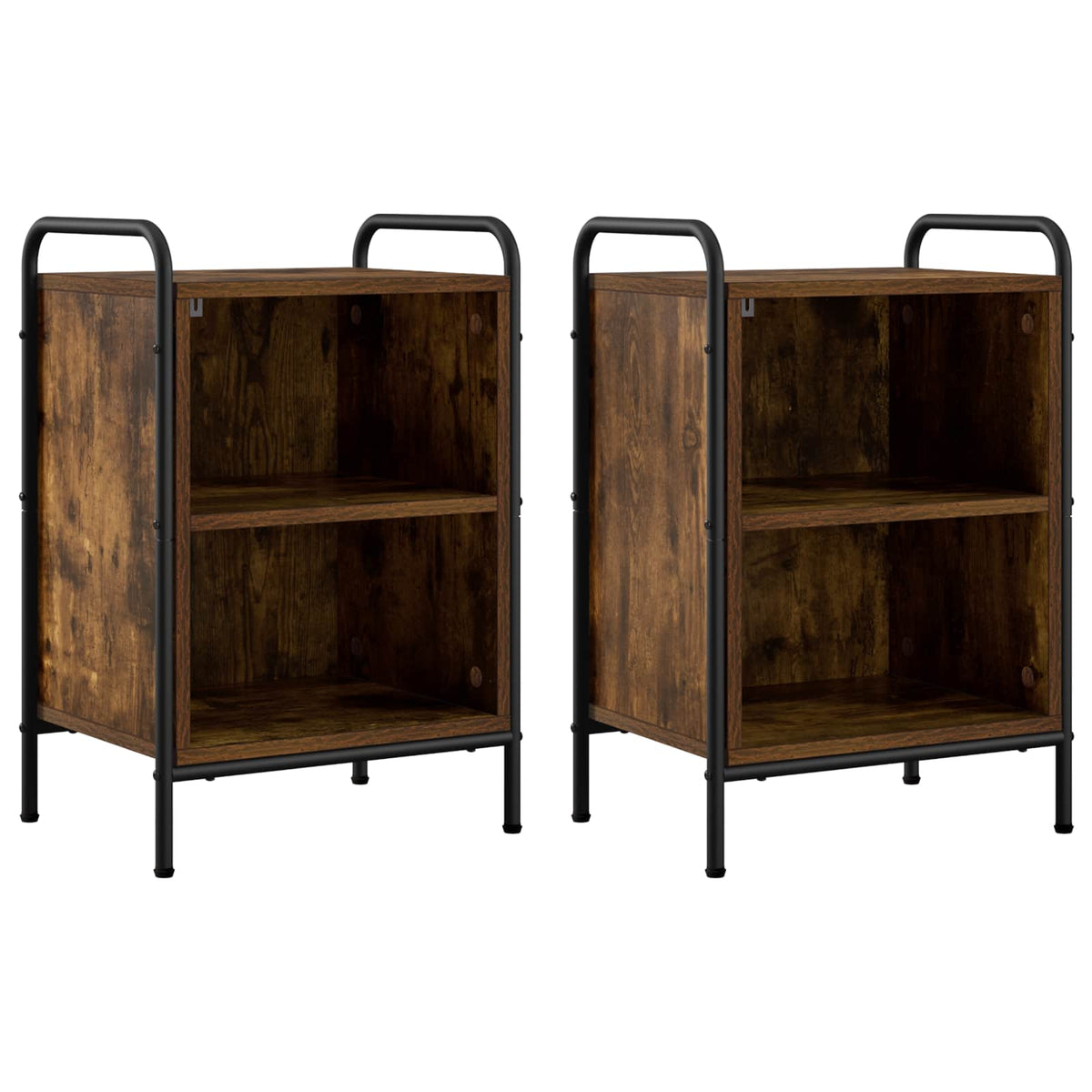 Bedside Cabinet 2 pcs Smoked Oak 40 x 30 x 60 cm