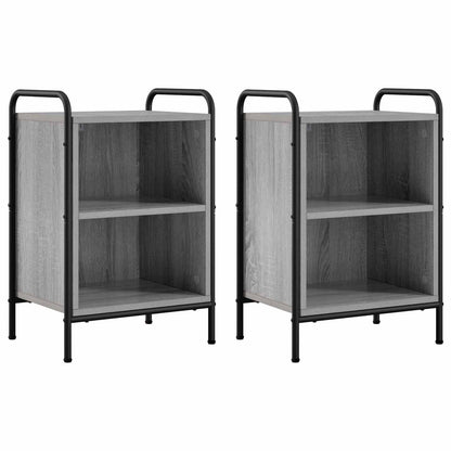 Bedside Cabinet 2 pcs Grey Sonoma 40 x 30 x 60 cm