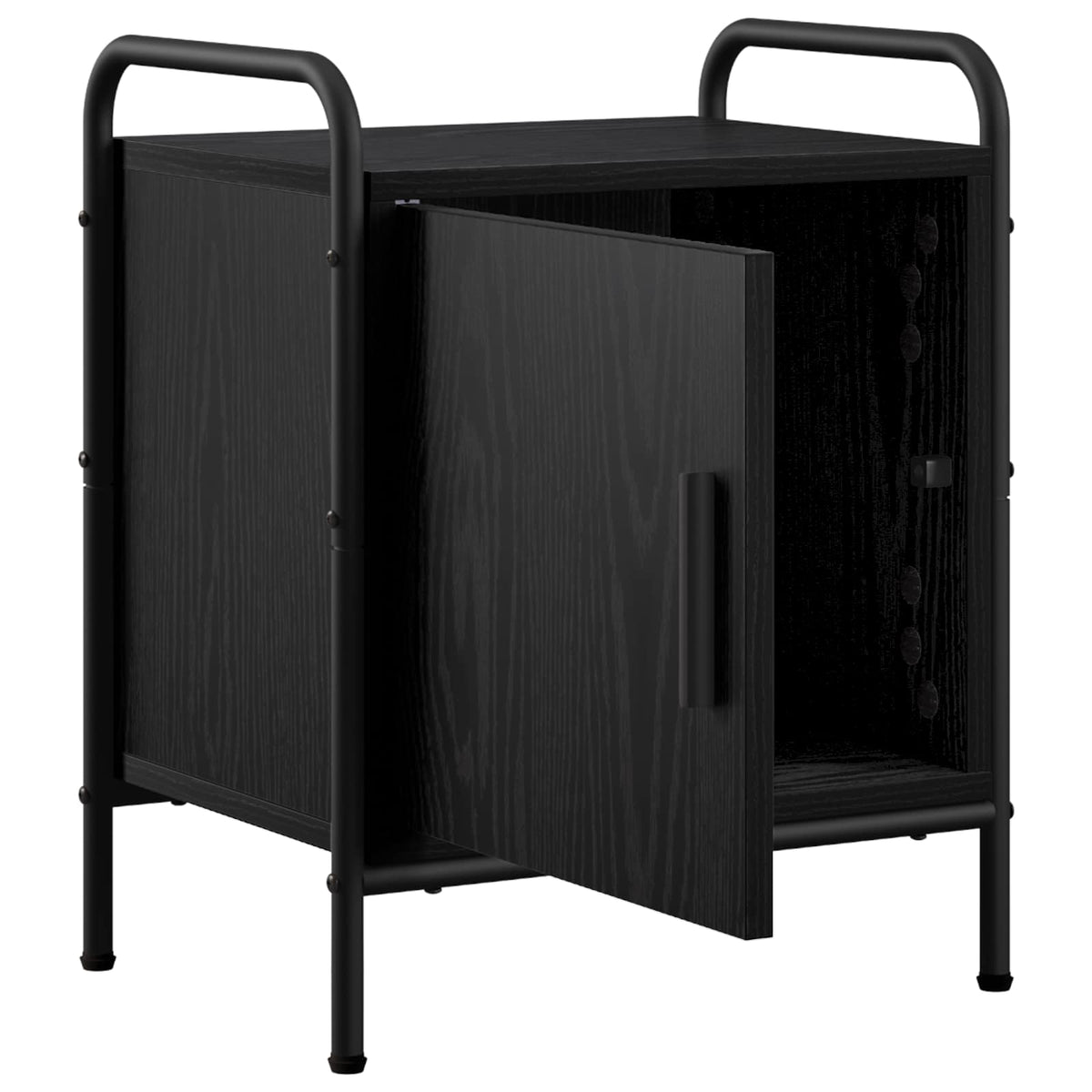 Bedside Cabinet Black Oak 40 x 30 x 50 cm Engineered Wood