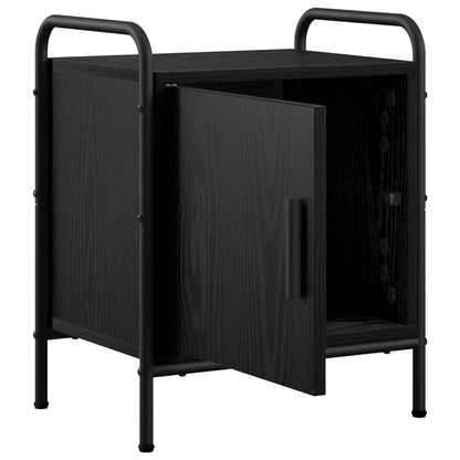 Bedside Cabinet Black Oak 40 x 30 x 50 cm Engineered Wood