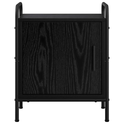 Bedside Cabinet Black Oak 40 x 30 x 50 cm Engineered Wood