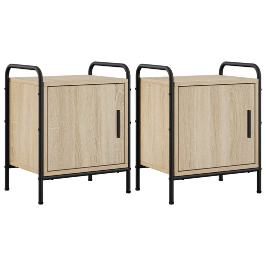 Bedside Cabinet 2 pcs Sonoma Oak 40 x 30 x 50 cm