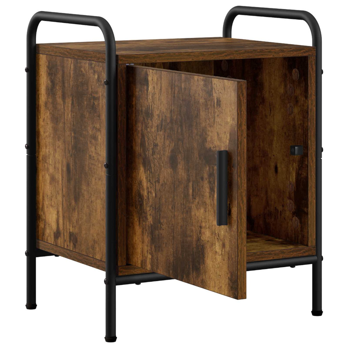 Bedside Cabinet Smoked Oak 40 x 30 x 50 cm Engineered Wood