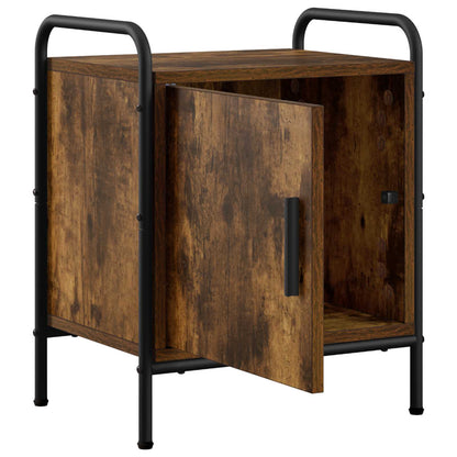 Bedside Cabinet Smoked Oak 40 x 30 x 50 cm Engineered Wood