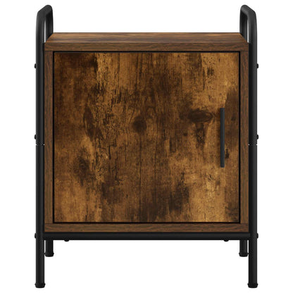 Bedside Cabinet Smoked Oak 40 x 30 x 50 cm Engineered Wood