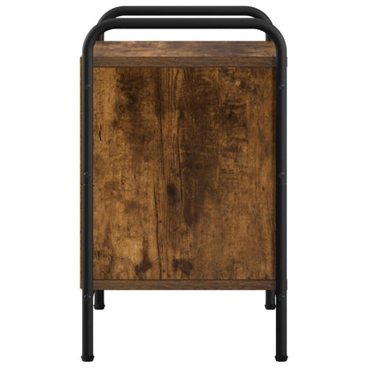 Bedside Cabinet Smoked Oak 40 x 30 x 50 cm Engineered Wood