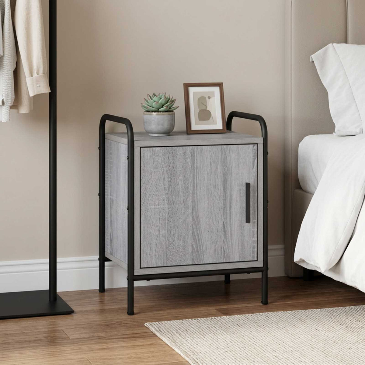 Bedside Cabinet Grey Sonoma 40 x 30 x 50 cm Engineered Wood