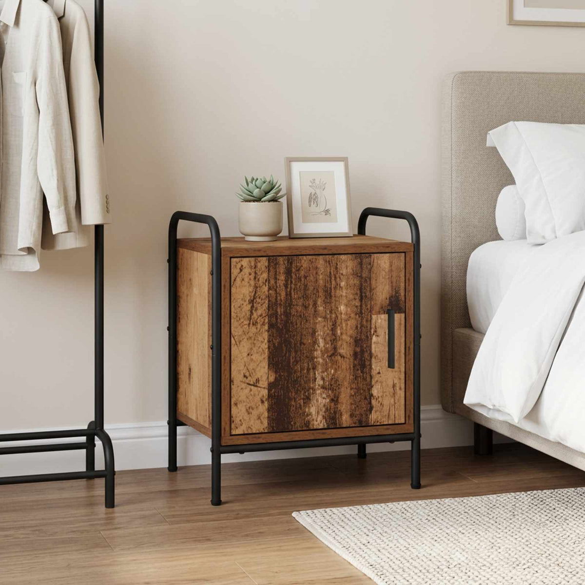 Bedside Cabinet Old Wood 40 x 30 x 50 cm Engineered Wood