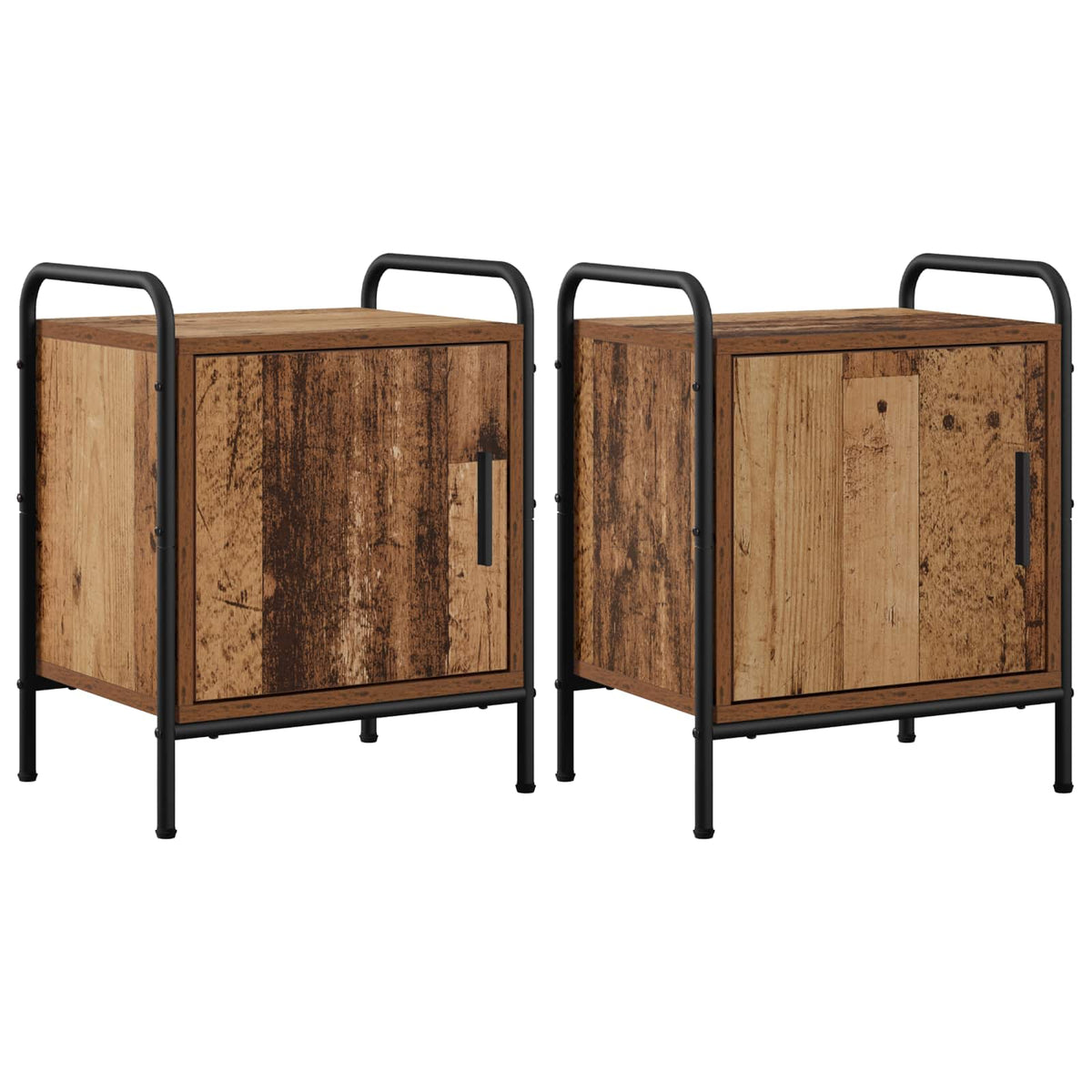 Bedside Cabinet 2 pcs Old Wood 40 x 30 x 50 cm Engineered Wood