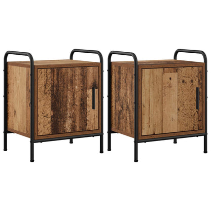Bedside Cabinet 2 pcs Old Wood 40 x 30 x 50 cm Engineered Wood