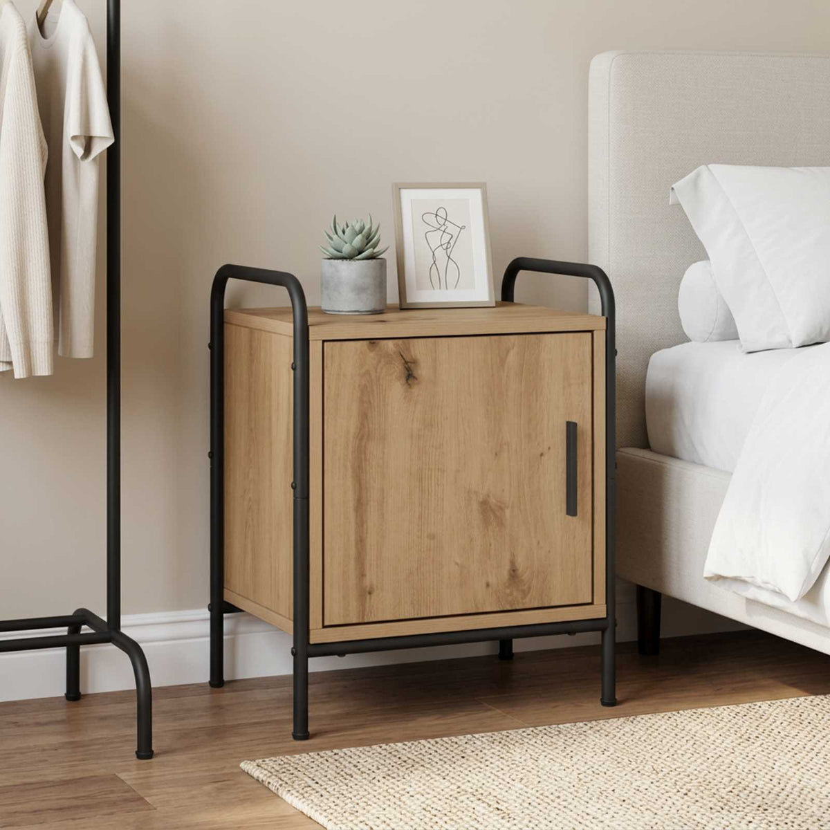 Bedside Cabinet Artisan Oak 40 x 30 x 50 cm Engineered Wood