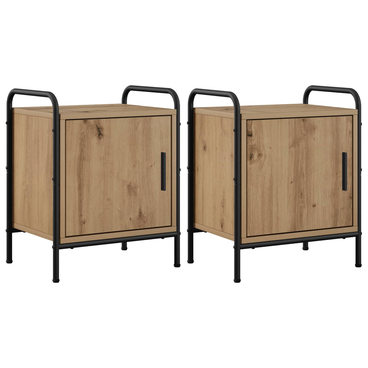 Bedside Cabinet 2 pcs Artisan Oak 40 x 30 x 50 cm