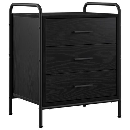 Bedside Cabinet Black Oak 48 x 36.5 x 60 cm Engineered Wood
