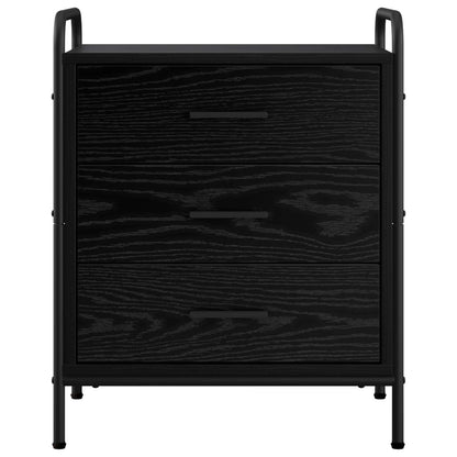 Bedside Cabinet Black Oak 48 x 36.5 x 60 cm Engineered Wood