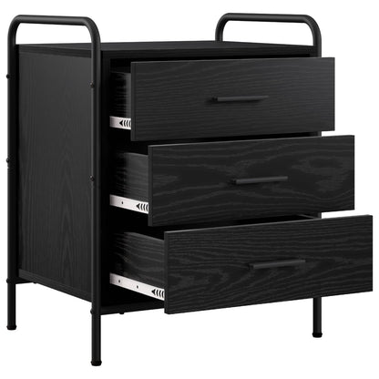 Bedside Cabinet 2 pcs Black Oak 48 x 36.5 x 60 cm