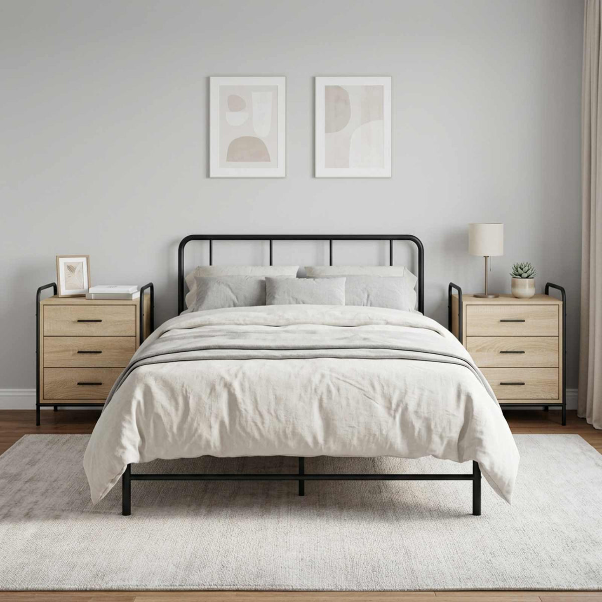 Bedside Cabinet 2 pcs Sonoma Oak 48 x 36.5 x 60 cm