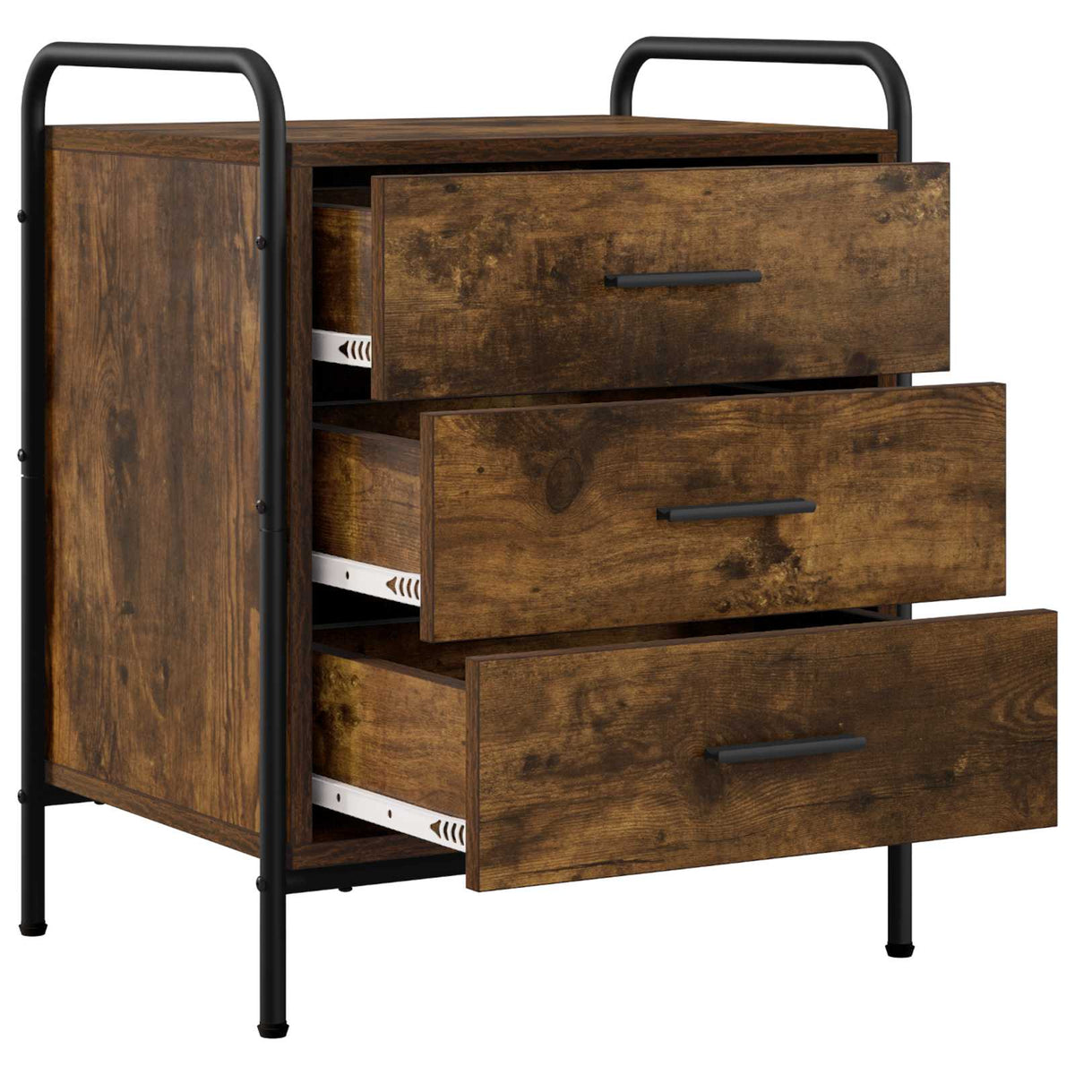 Bedside Cabinet 2 pcs Smoked Oak 48 x 36.5 x 60 cm