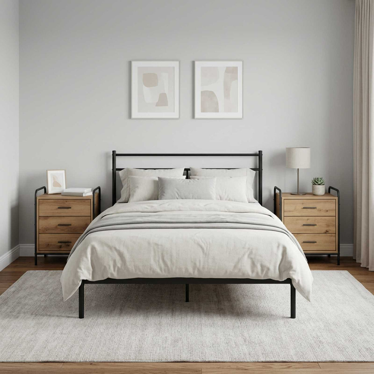 Bedside Cabinet 2 pcs Artisan Oak 48 x 36.5 x 60 cm