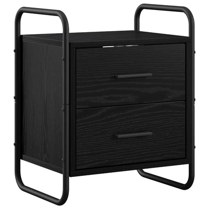 Hanging Bedside Cabinet Black Oak 40 x 30 x 50 cm