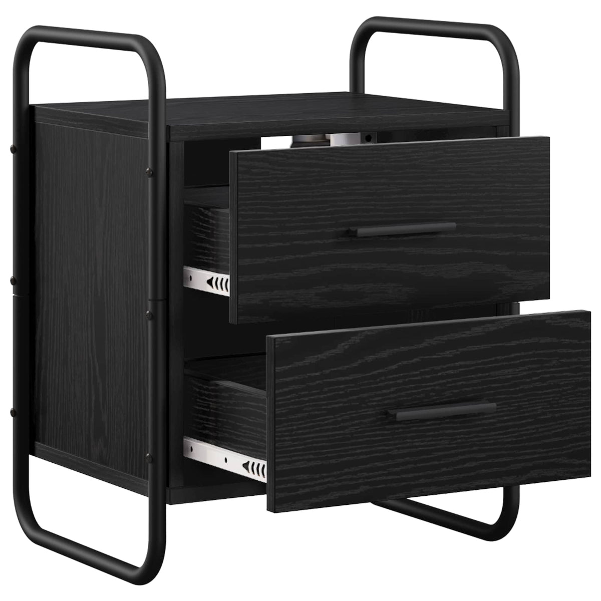 Hanging Bedside Cabinet Black Oak 40 x 30 x 50 cm