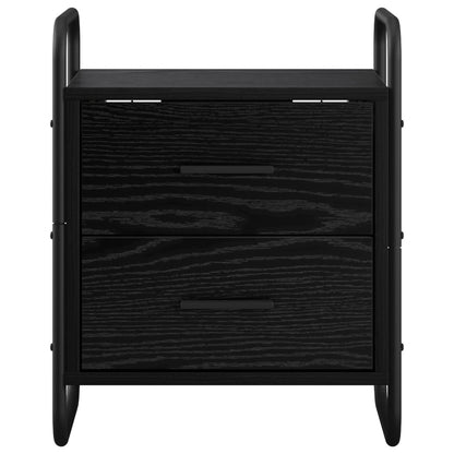 Hanging Bedside Cabinet Black Oak 40 x 30 x 50 cm