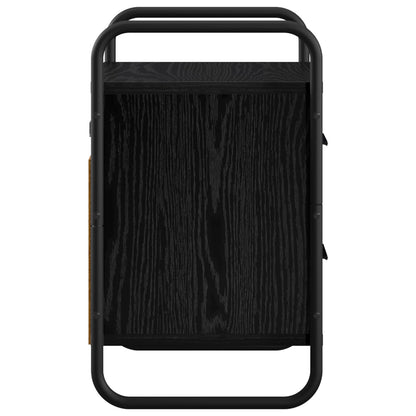 Hanging Bedside Cabinet Black Oak 40 x 30 x 50 cm