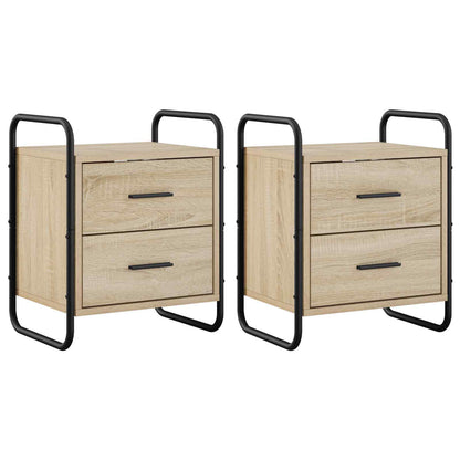 Hanging Bedside Cabinet 2 pcs Sonoma Oak 40 x 30 x 50 cm