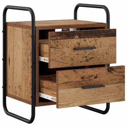 Hanging Bedside Cabinet 2 pcs Old Wood 40 x 30 x 50 cm