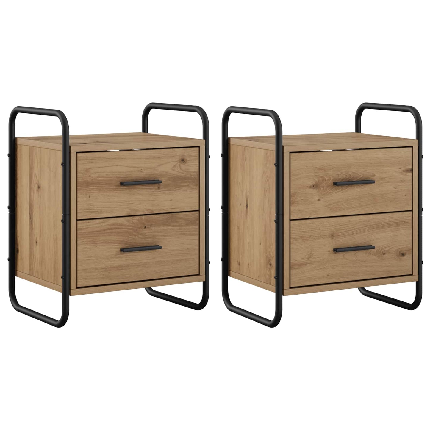 Hanging Bedside Cabinet 2 pcs Artisan Oak 40 x 30 x 50 cm
