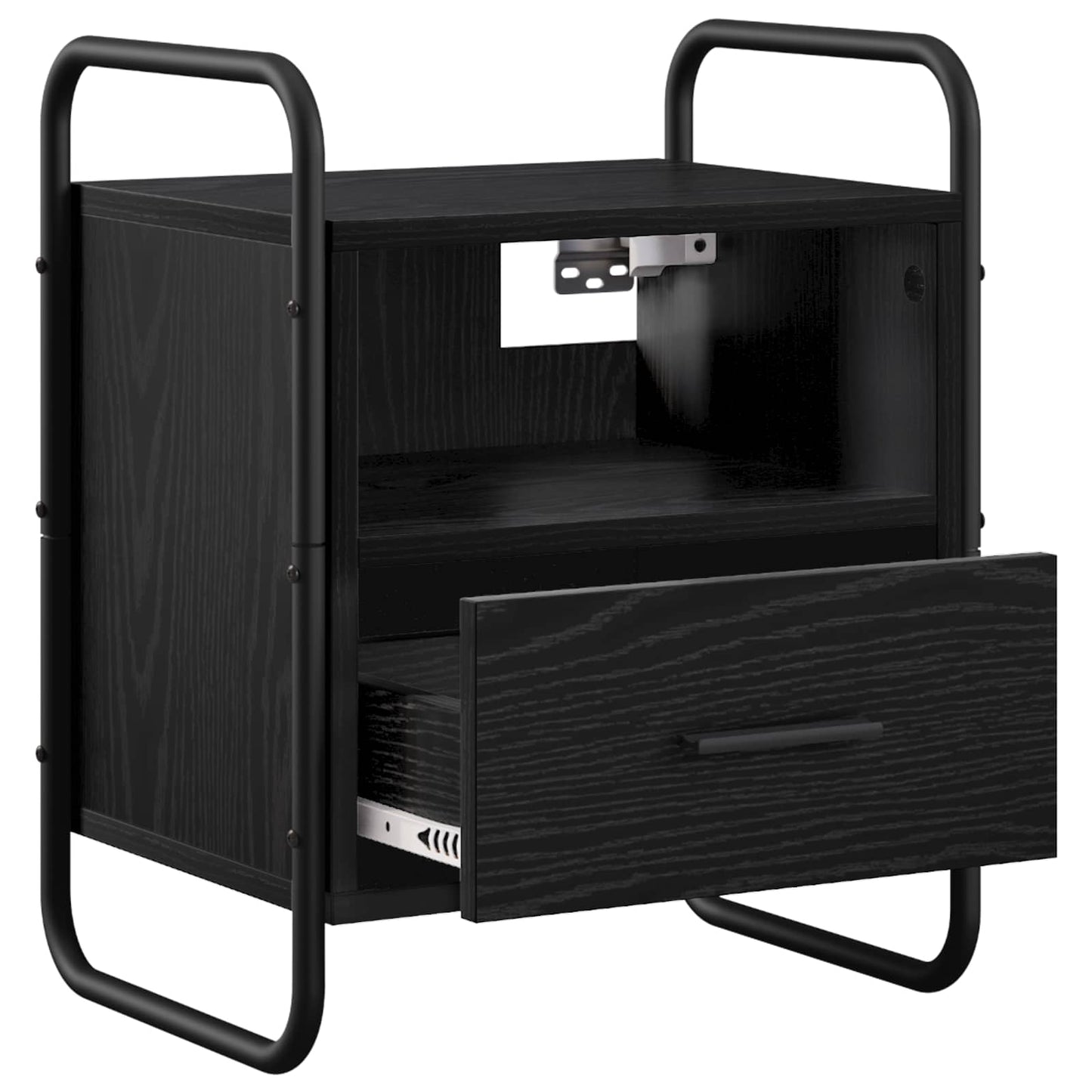 Hanging Bedside Cabinet Black Oak 40 x 30 x 50 cm