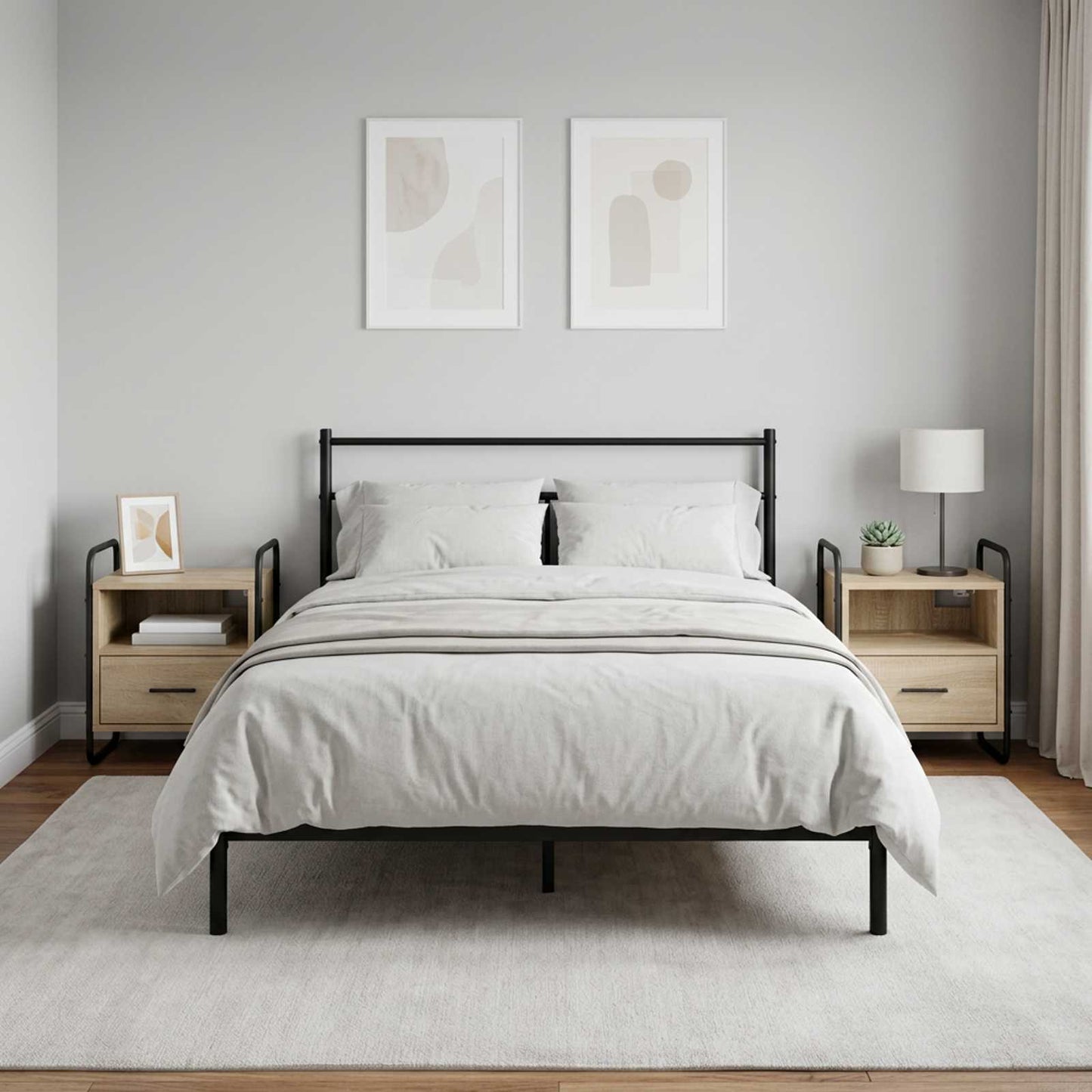 Hanging Bedside Cabinet 2 pcs Sonoma Oak 40 x 30 x 50 cm