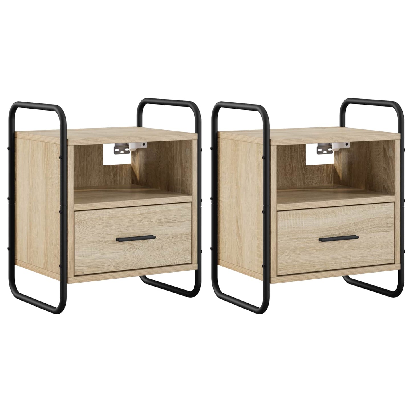 Hanging Bedside Cabinet 2 pcs Sonoma Oak 40 x 30 x 50 cm