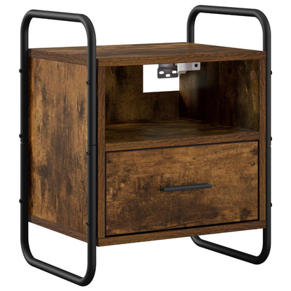 Hanging Bedside Cabinet Smoked Oak 40 x 30 x 50 cm