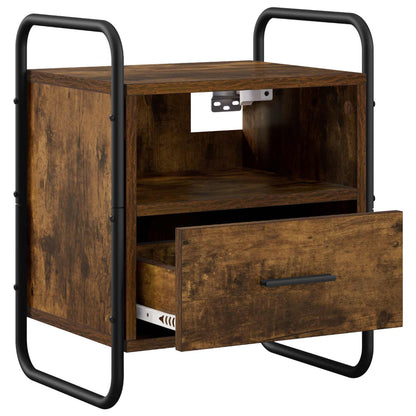 Hanging Bedside Cabinet Smoked Oak 40 x 30 x 50 cm