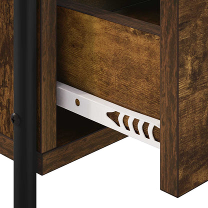 Hanging Bedside Cabinet 2 pcs Smoked Oak 40 x 30 x 50 cm