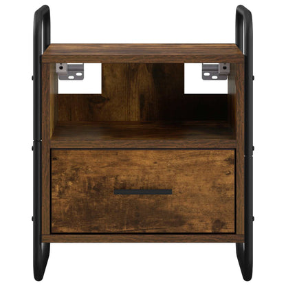 Hanging Bedside Cabinet 2 pcs Smoked Oak 40 x 30 x 50 cm