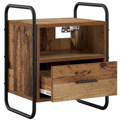 Hanging Bedside Cabinet Old Wood 40 x 30 x 50 cm
