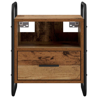 Hanging Bedside Cabinet Old Wood 40 x 30 x 50 cm